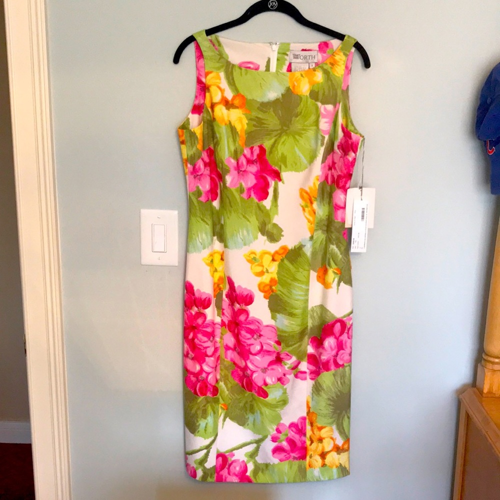 WORTH FLORAL SILK  DRESS